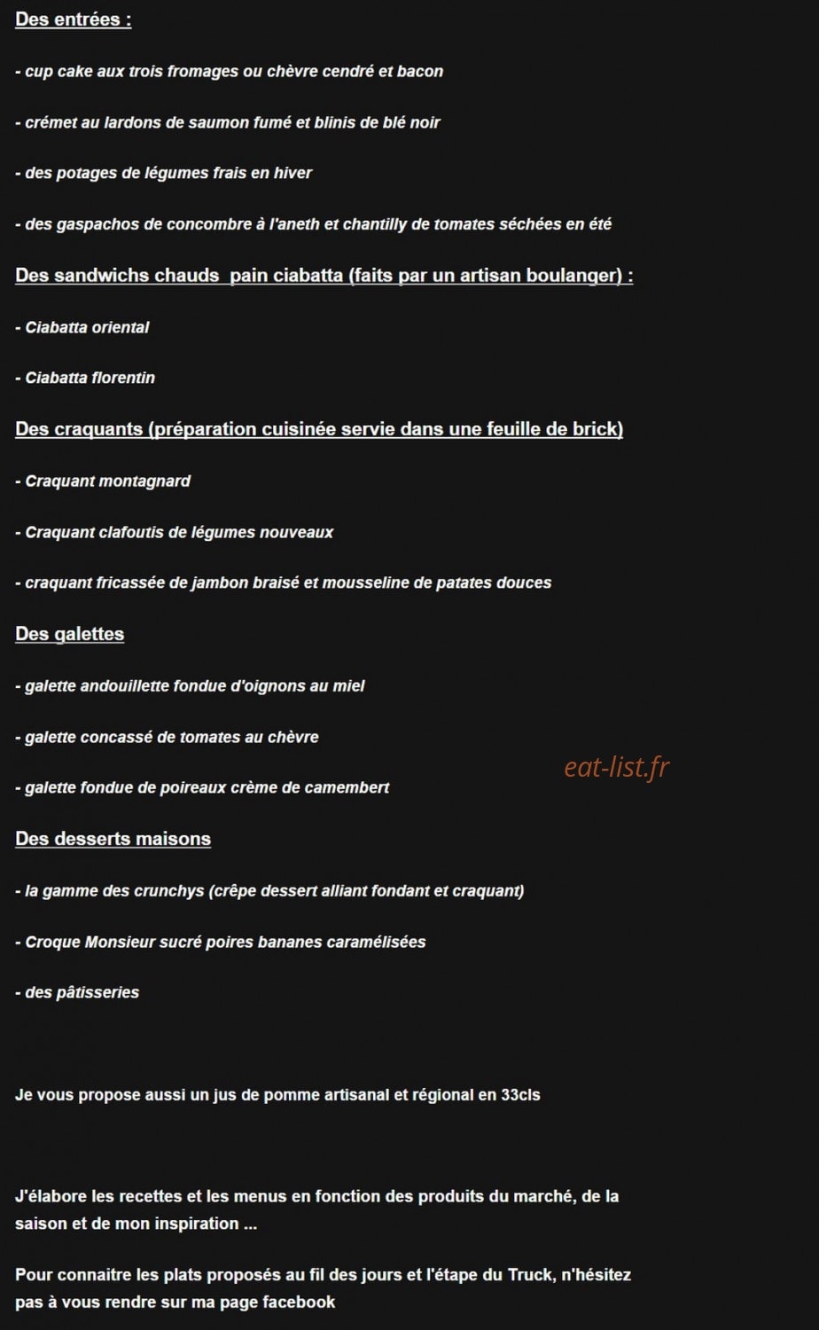 Le truck a part — carte page 1