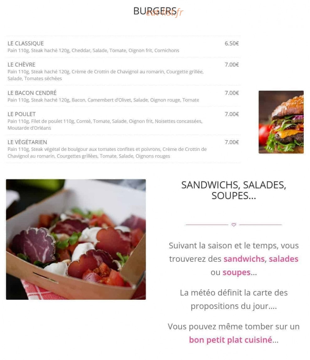Le Truck du Coin — carte page 1