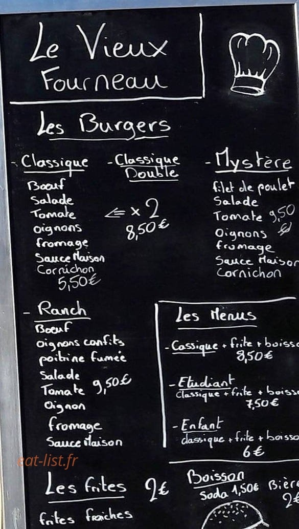 Le Vieux Fourneau — carte page 1