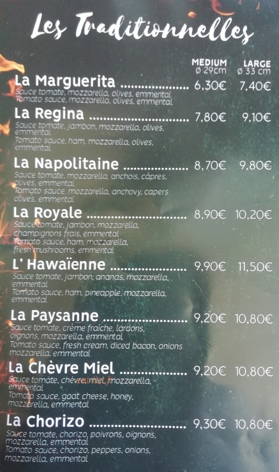 Le Wagon Pizza — carte page 3