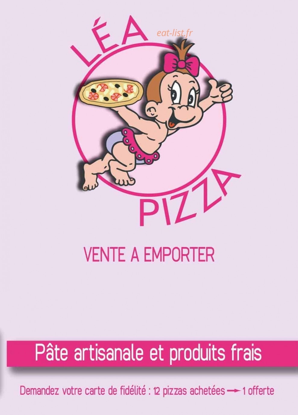 Léa Pizza — carte page 1