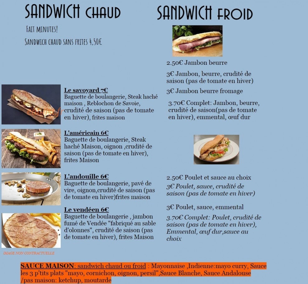 Les 3 p'tits plats — carte page 2