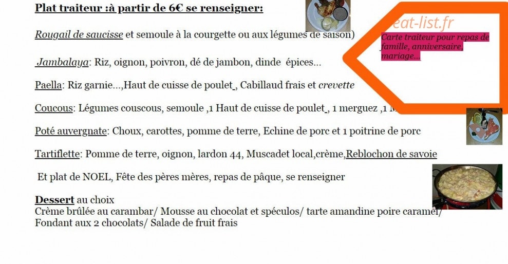 Les 3 p'tits plats — carte page 4