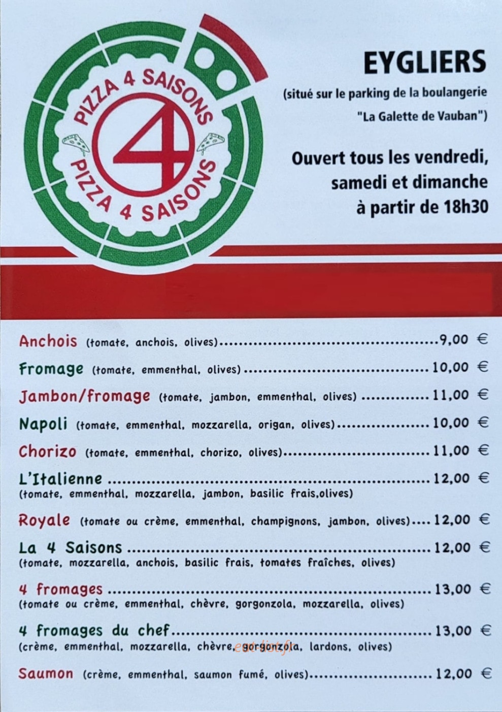 Les 4 saisons — carte page 1