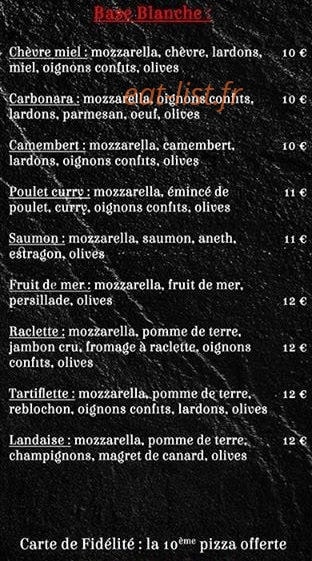 Les bonnes pizzas — carte page 2