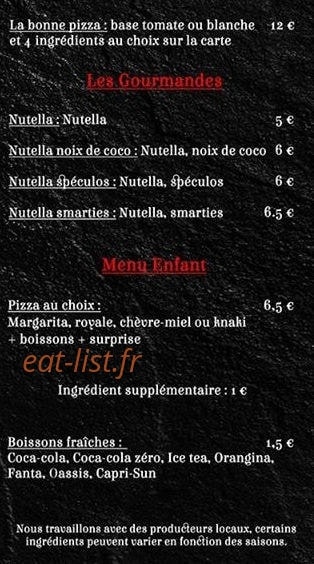 Les bonnes pizzas — carte page 3