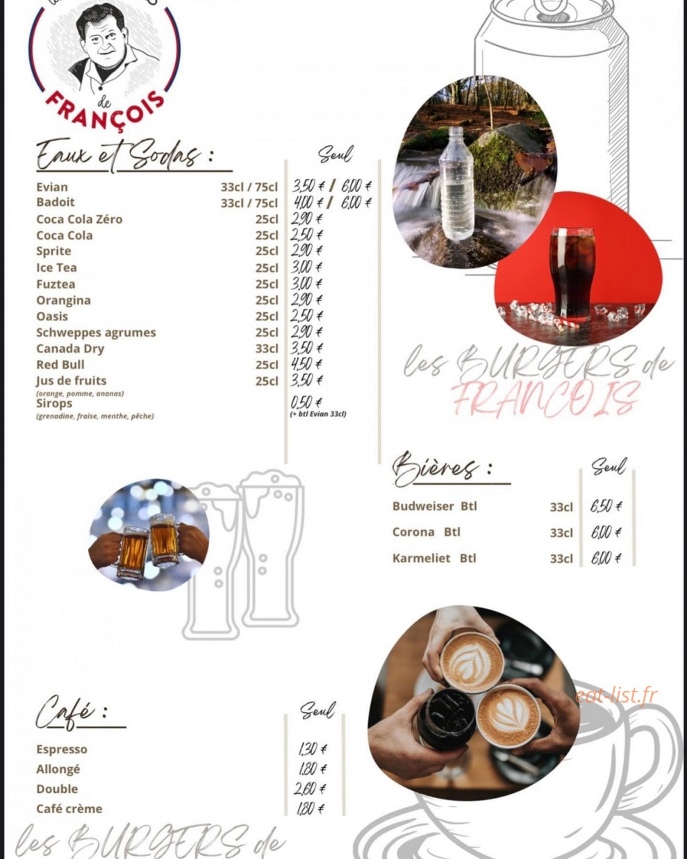 Les Burgers de Francois — carte page 2