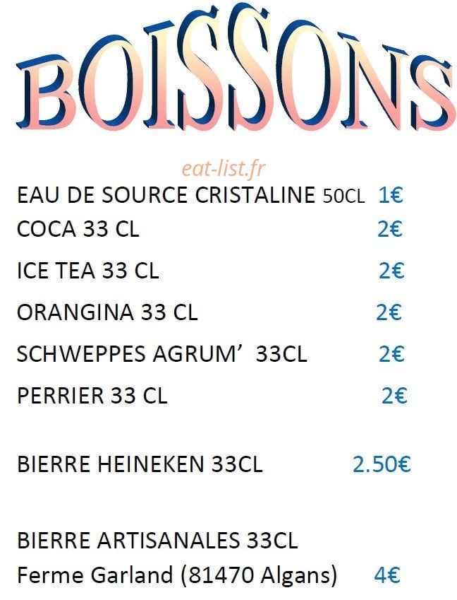 Les Burgers Du Lauragais — carte page 2