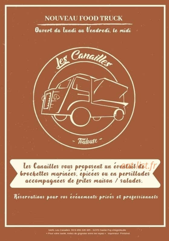 Les Canailles — carte page 1