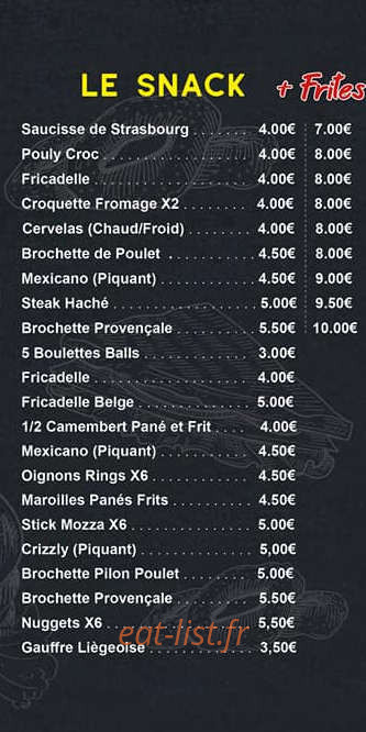 Les Ch'tites Frites Belges — carte page 3