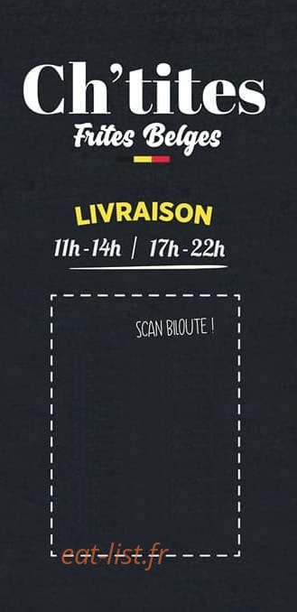 Les Ch'tites Frites Belges — carte page 1