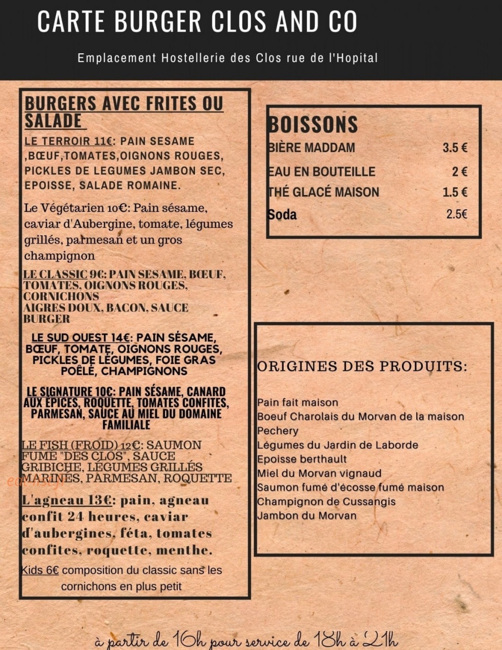 Les Clos and Co — carte page 1
