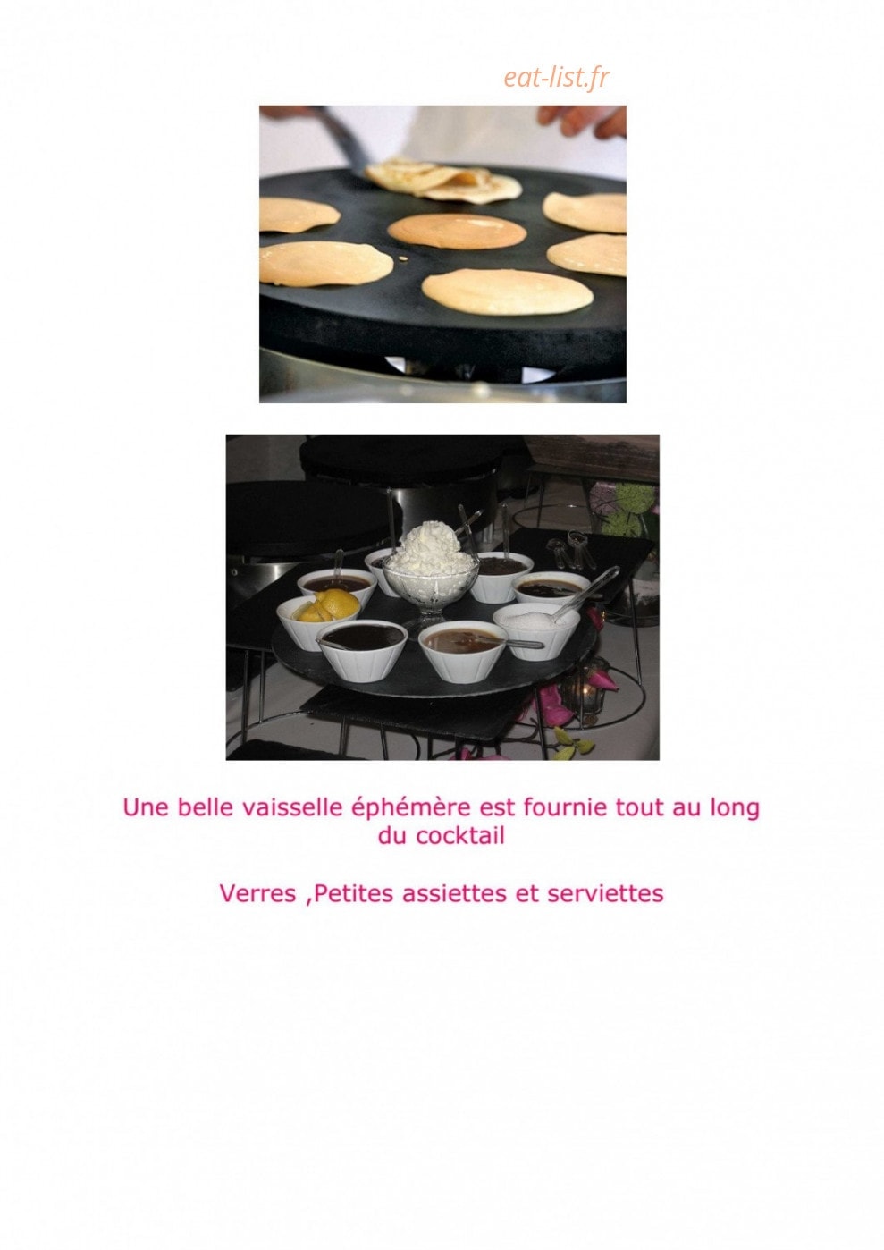Les Crêpes Buissonnières — carte page 10