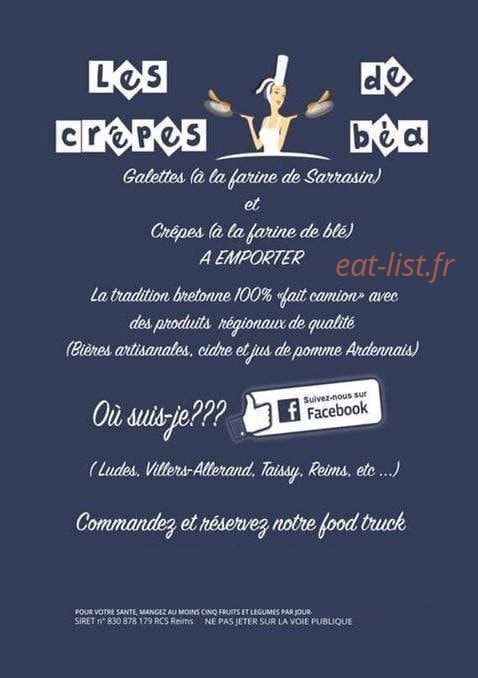 Les crêpes de béa — carte page 2