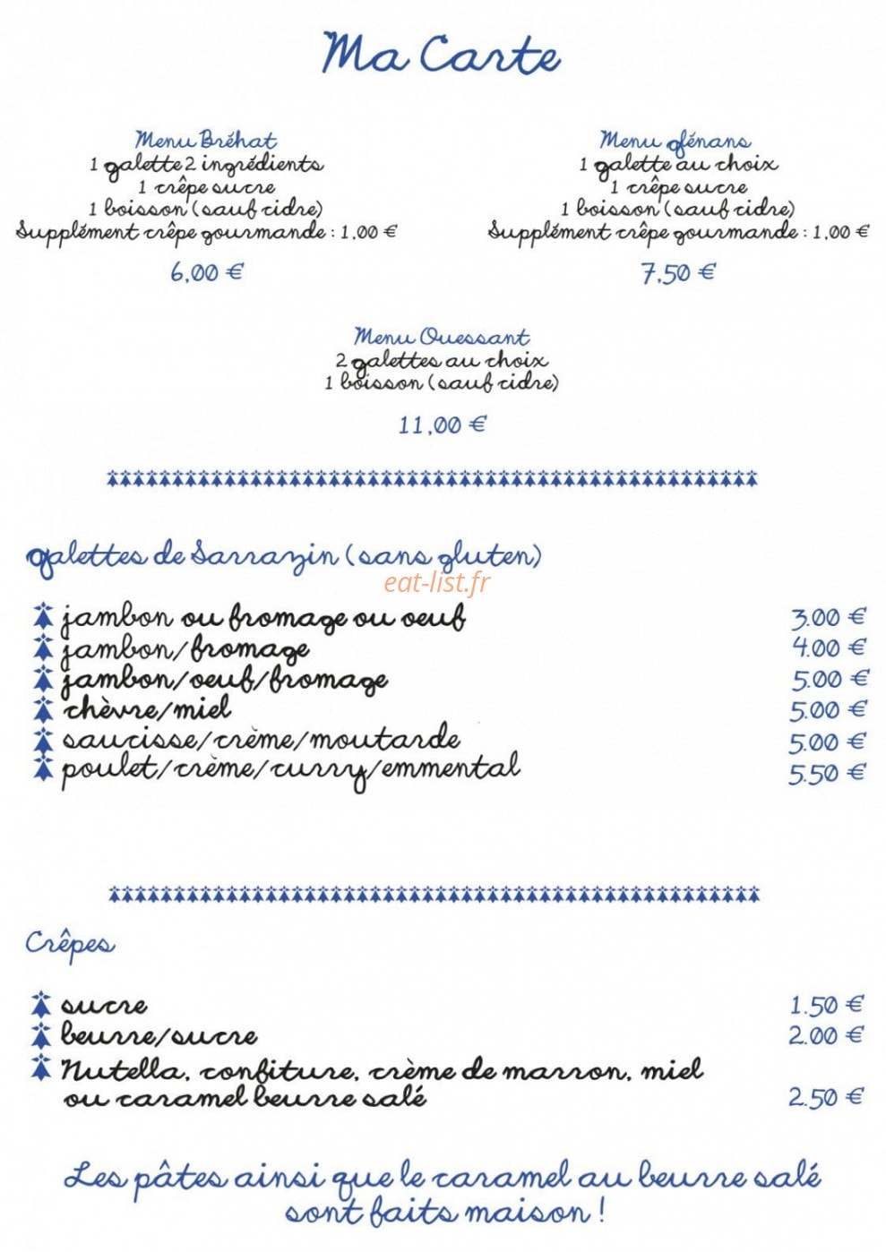 Les crêpes de mamilo — carte page 1