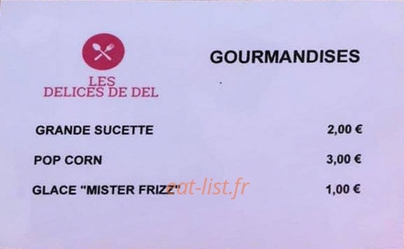 Les délices de Del — carte page 4