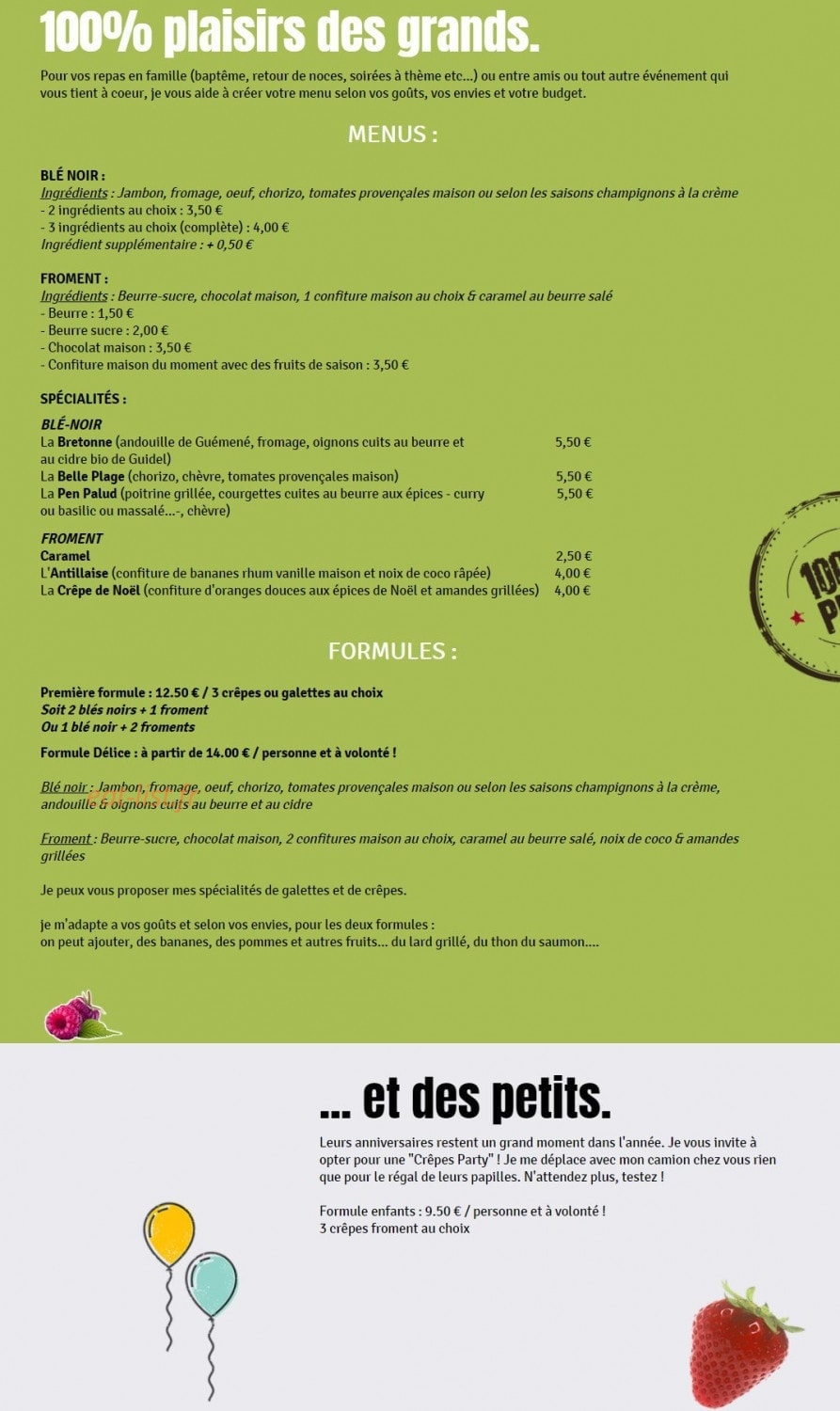 Les délices de lolo — carte page 1