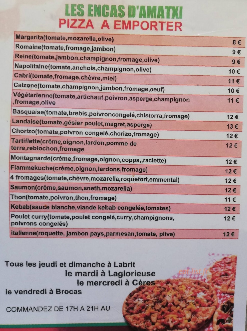Les Encas D' Amatxi — carte page 1
