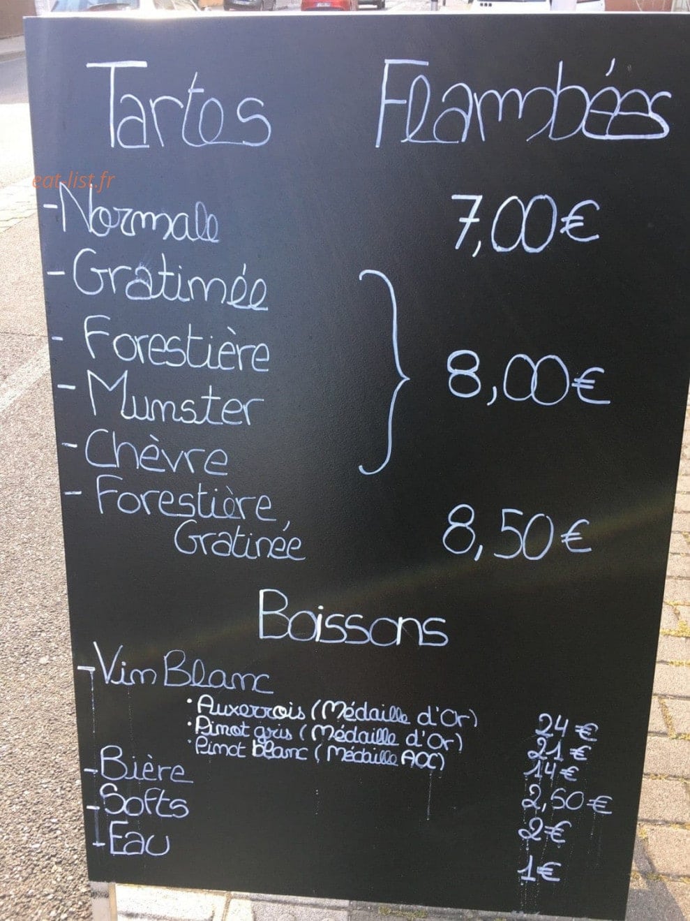 Les flambees tradition — carte page 1