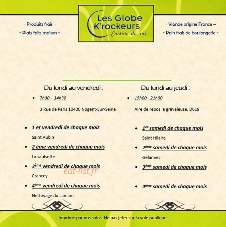 Les Globes K'rockeurs — carte page 1