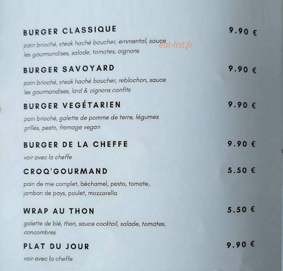 Les Gourmandises De Cécile — carte page 2