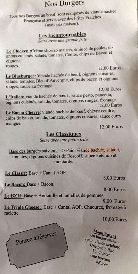 Les gourmands disent. de Mael — carte page 1