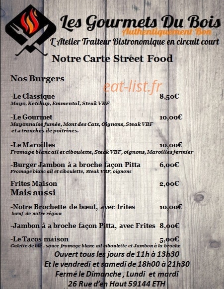 Les Gourmets Du Bois — carte page 2