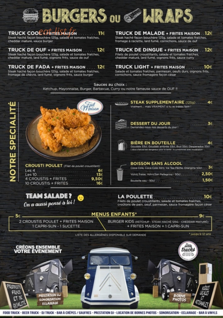 Les Petits Trucks — carte page 1