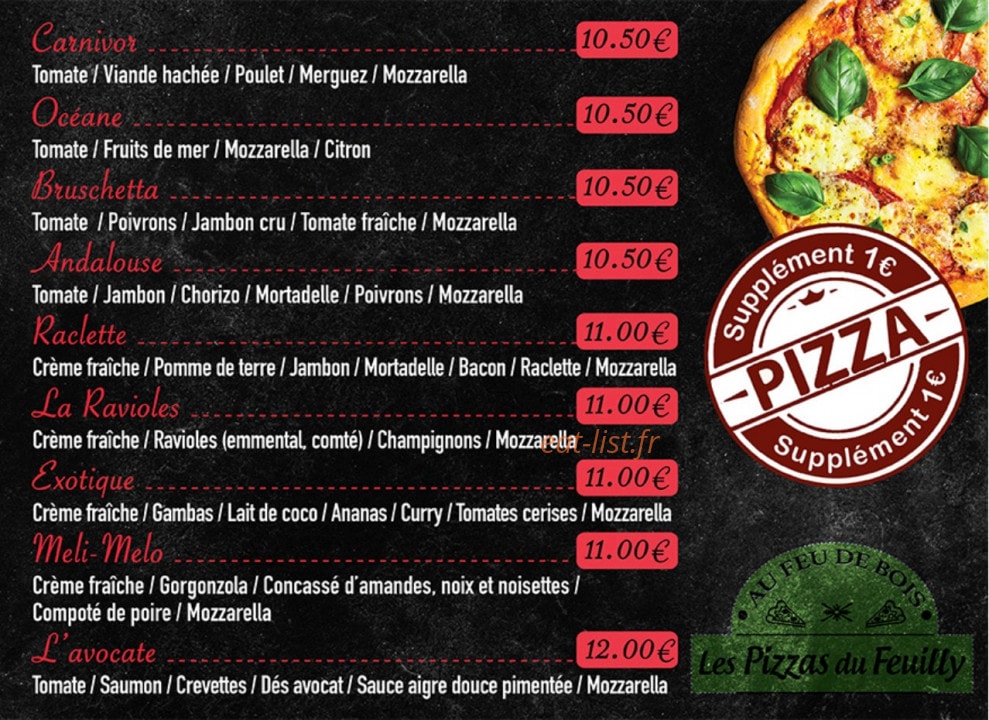 Les Pizzas du Feuilly — carte page 3