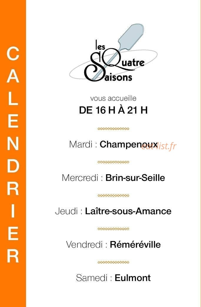 Les Quatre Saisons — carte page 3