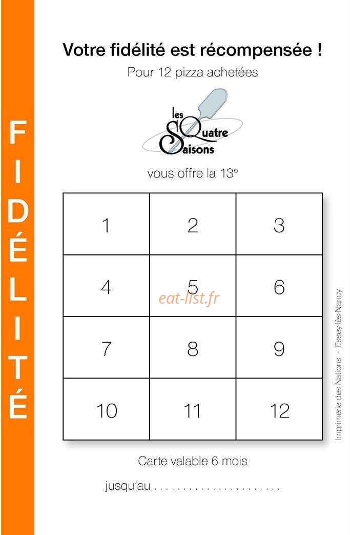 Les Quatre Saisons — carte page 4