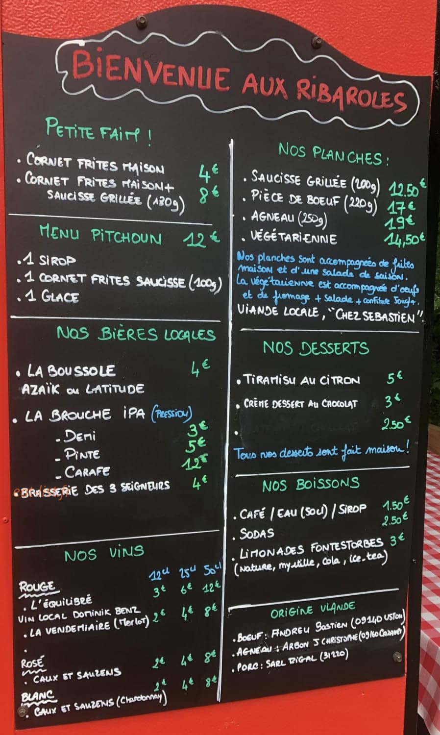 Les Ribaroles — carte page 1