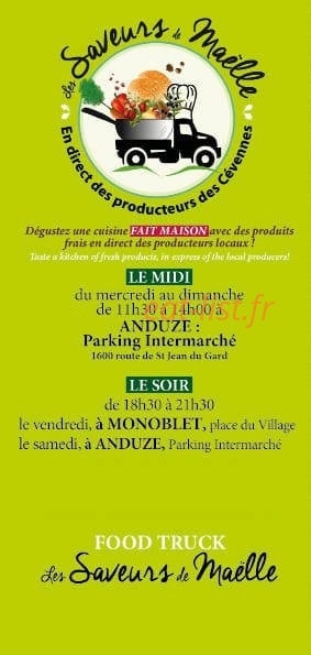 Les saveurs de maelle — carte page 2