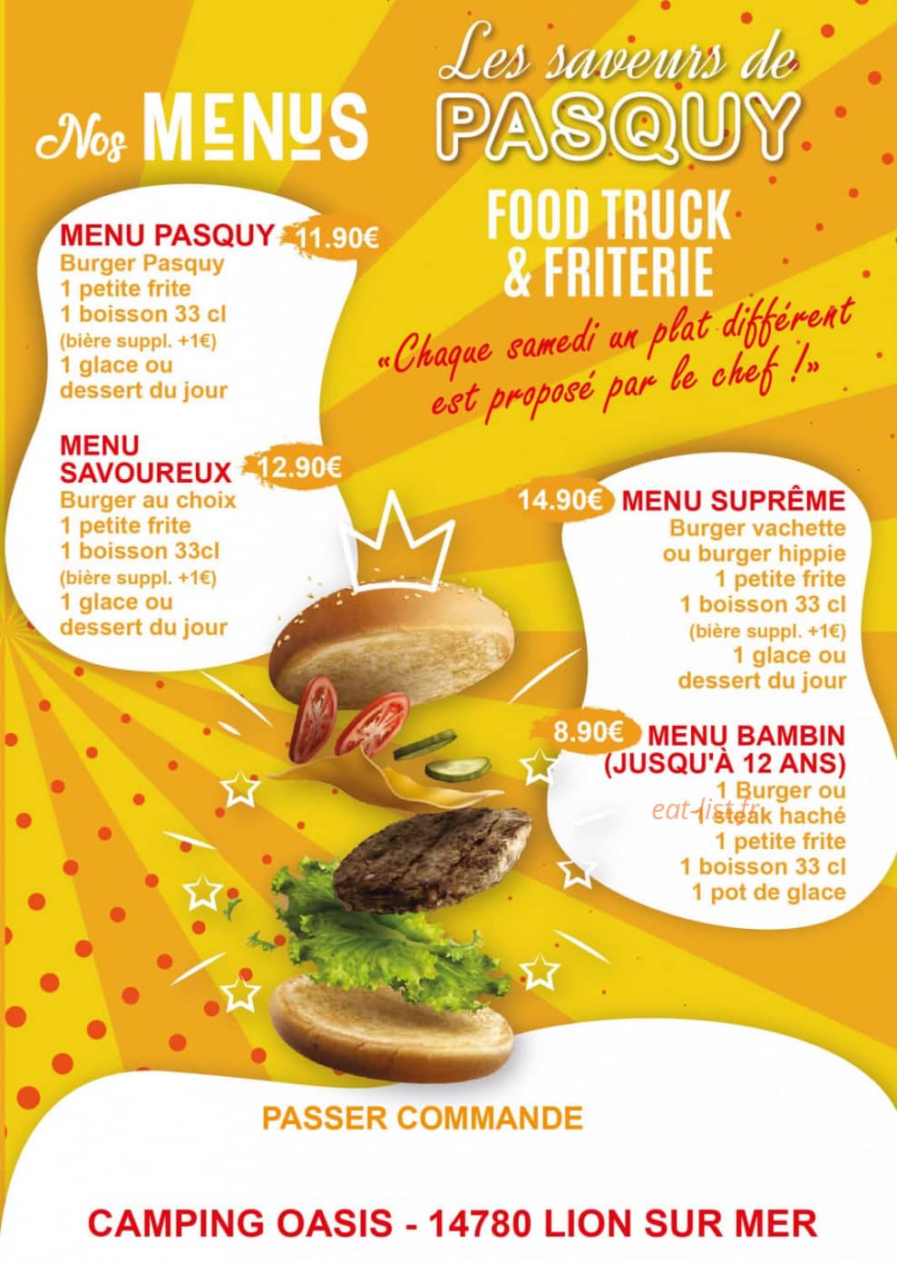 Les Saveurs De Pasquy — carte page 1