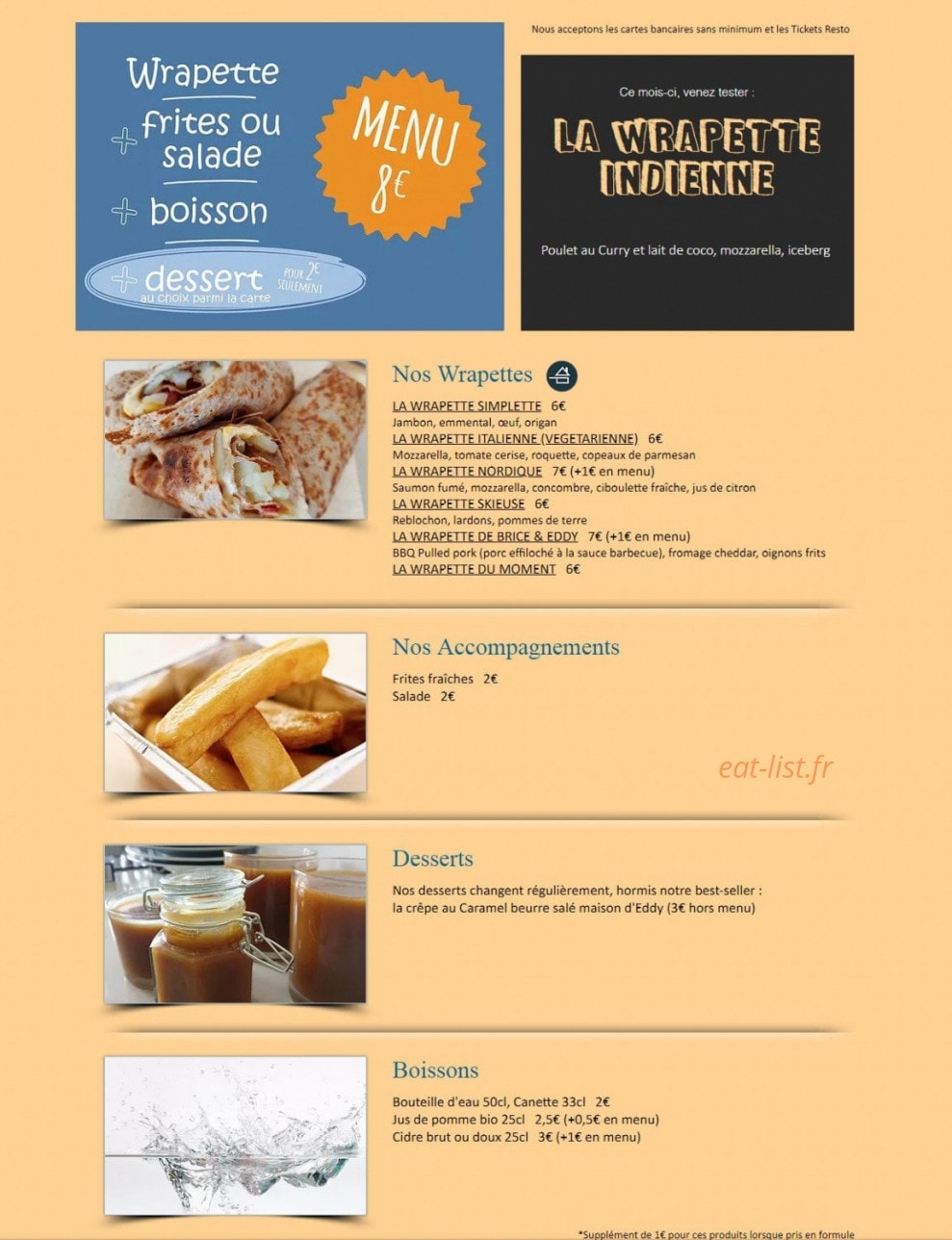 Les Wrapettes de Brice & Eddy — carte page 1