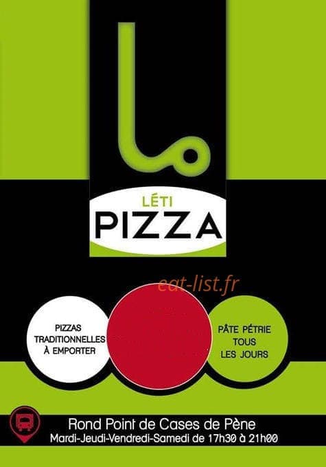 Leti pizza — carte page 1
