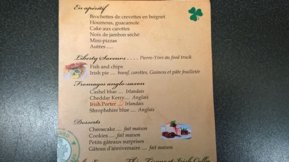 Liberty Saveurs — carte page 1