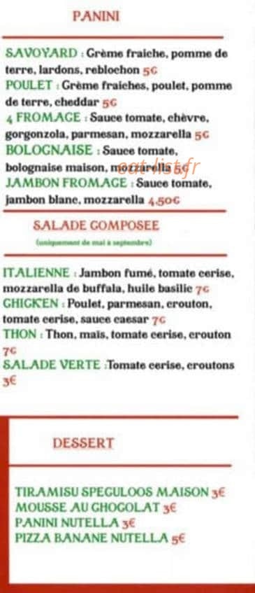 Little Pizza — carte page 5