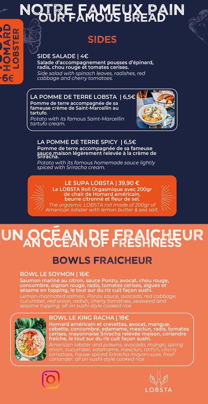 Lobsta — carte page 2