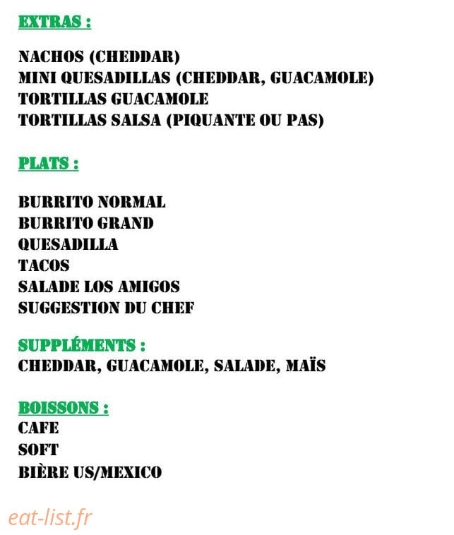 Los Amigos — carte page 1