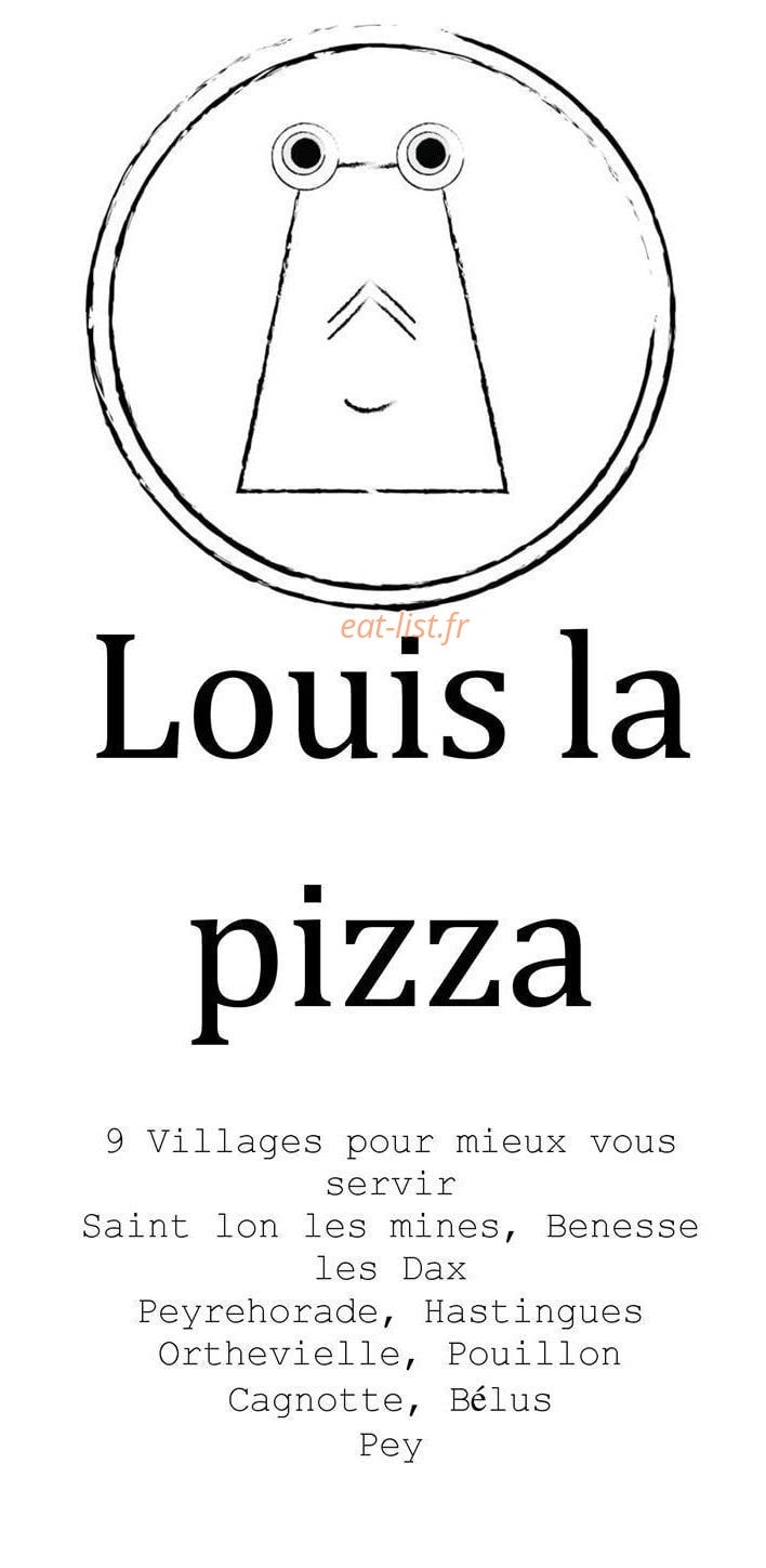 Louis la Pizza — carte page 1