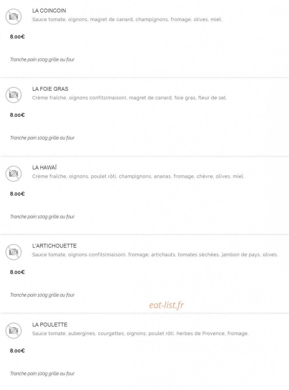 Loulou pizz — carte page 13