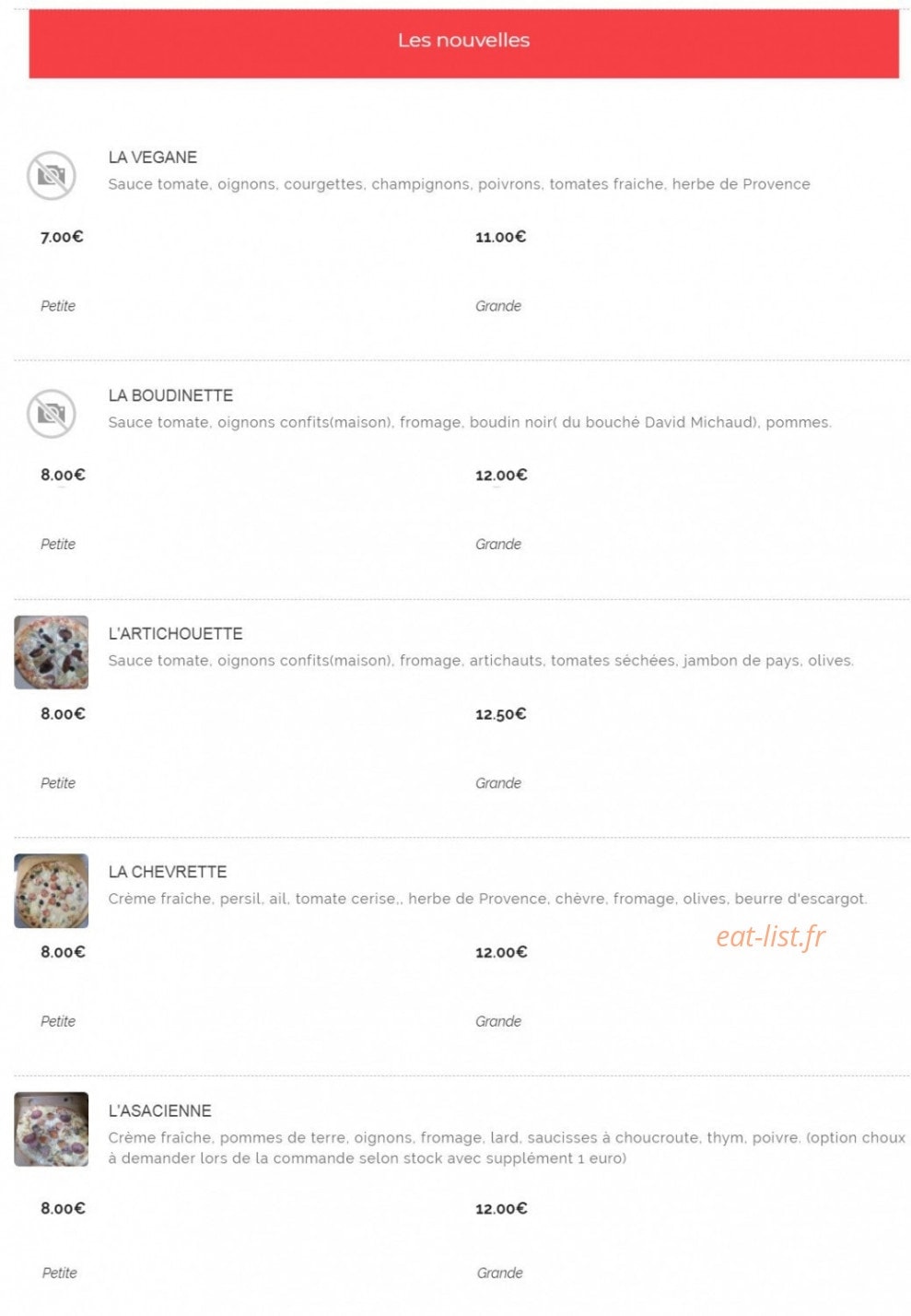 Loulou pizz — carte page 7