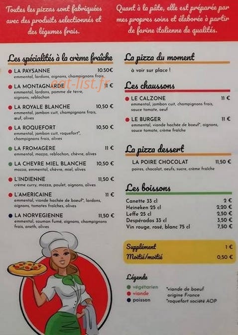 Loulou Pizza — carte page 2
