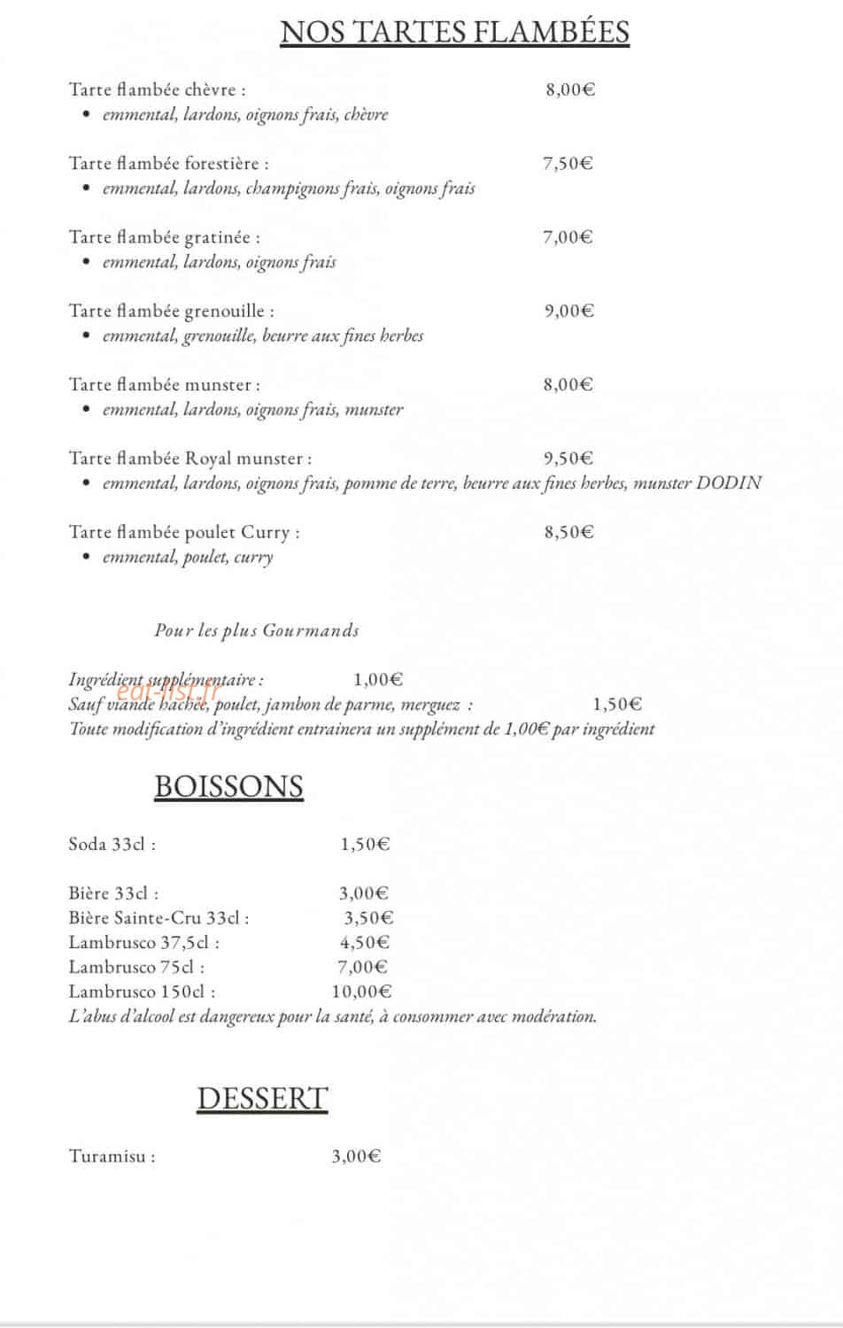 LP Lorenzo Pizza — carte page 3