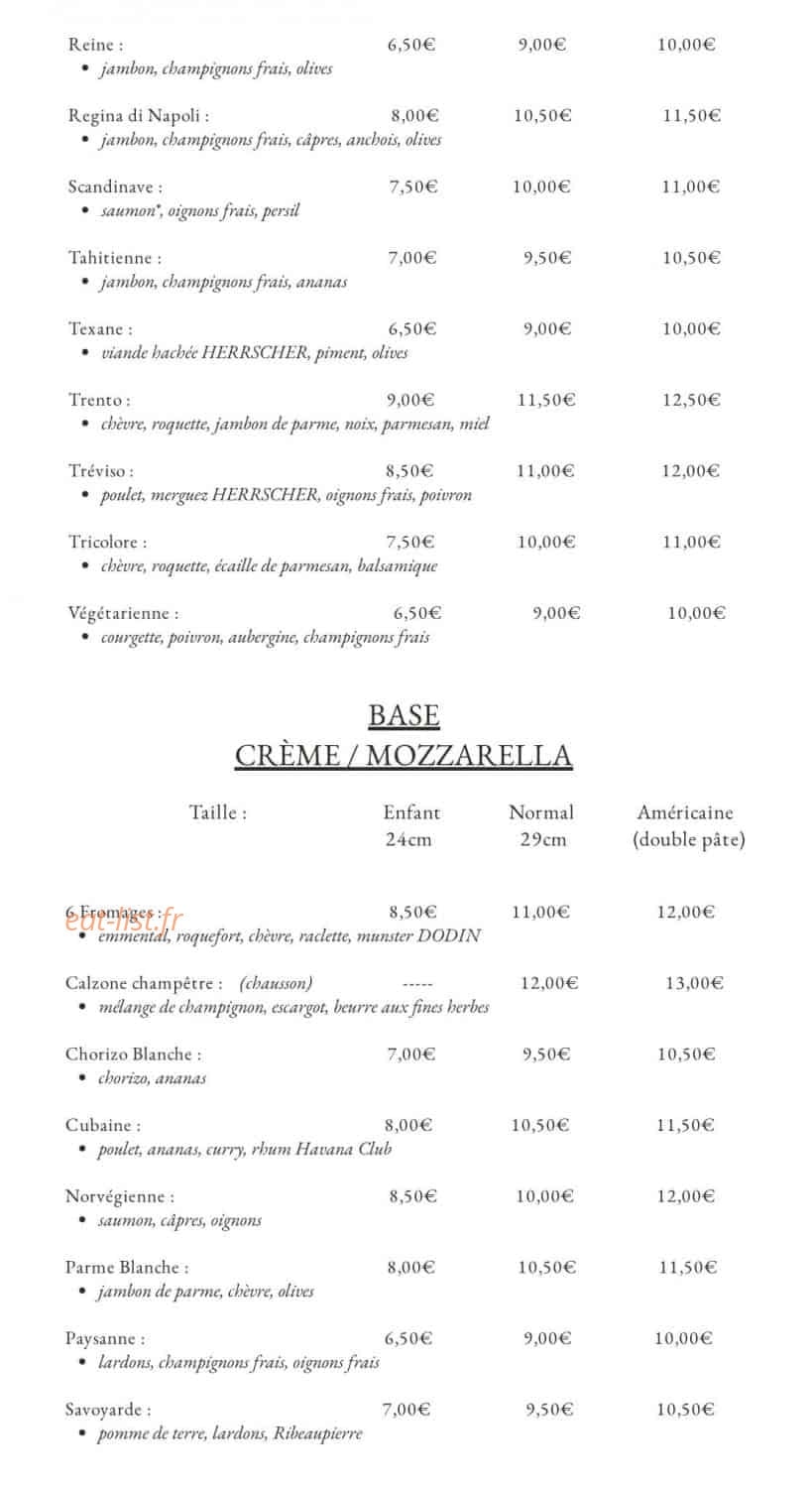 LP Lorenzo Pizza — carte page 2