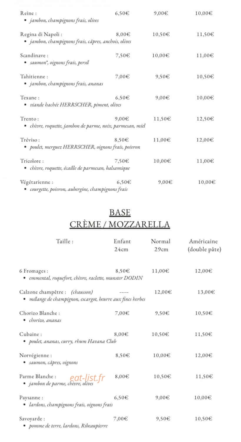 LP Lorenzo Pizza — carte page 2