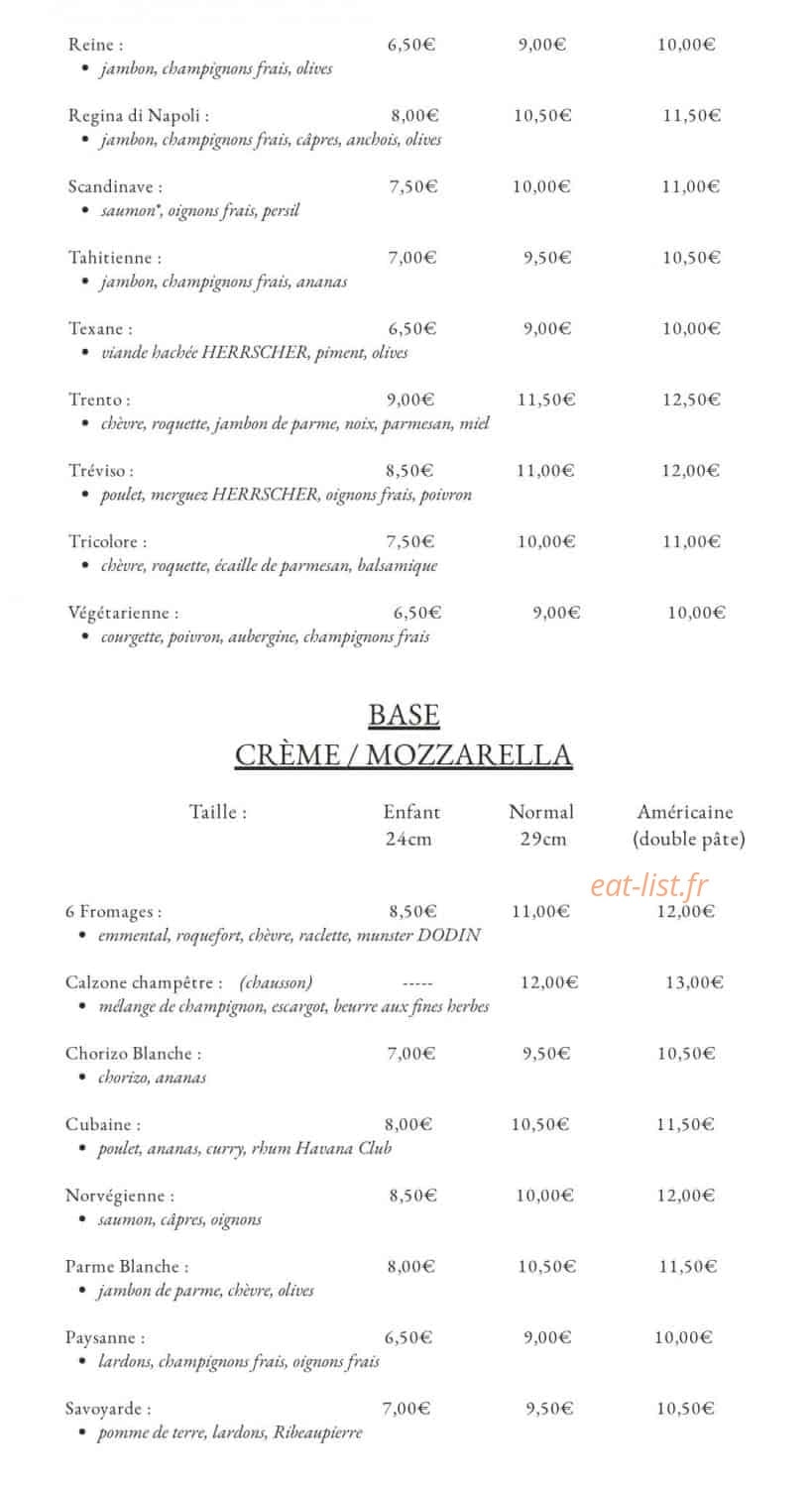 LP Lorenzo Pizza — carte page 2