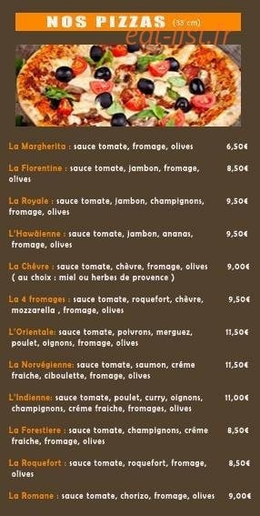 Ludi Pizza — carte page 1