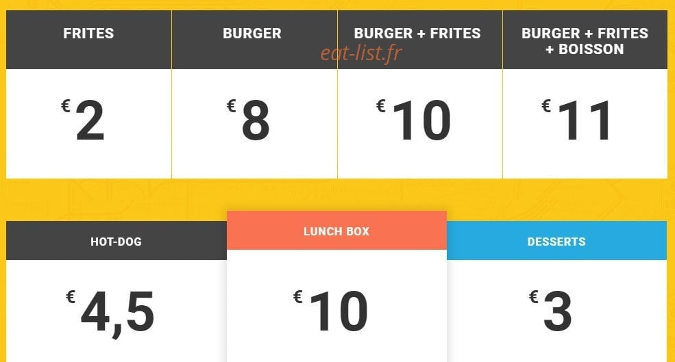 Lunch wagon — carte page 2